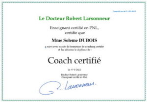Diplôme de coach - Dr Robert Larsonneur
